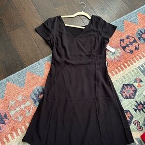 Old Navy Black A-Line Mini Dress V-Neck- NWOT